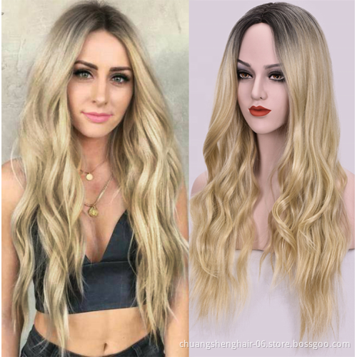 wholesale Women Long Wavy Wig with bang's straight brown headband long afro short kinky curly wigs hair wig women synthetic